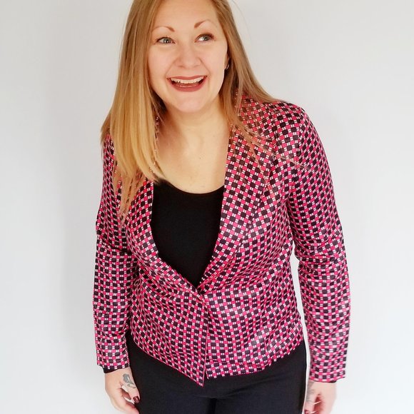 4/$20 ♥ Vintage Style Plaid Blazer (S/M) NWT - Picture 8 of 8